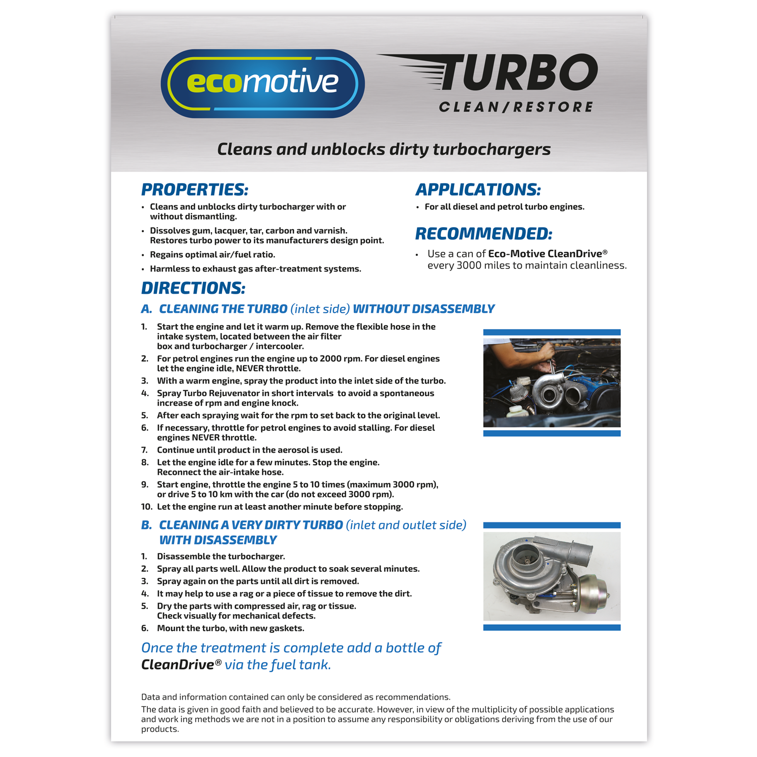 ECOMOTIVE TURBO CLEANER 250ML - Image 2